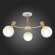 SLE220702-03 Светильник потолочный Белый, Светлое дерево/Белый E14 3*40W CATANIA