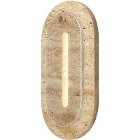 Maytoni Ventana MOD523WL-L15BG3K1 Настенный декоративный светодиодный светильник (бра) с плафоном из натурального камня (травертин), металл латунь LED 15Вт 3000K 750лм 120° CRI90 IP20 220V