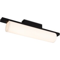 Freya Even FR5625CL-L20B Настенно-потолочный светодиодный светильник, плафон белый текстиль, основание черный металл, 500x120x80мм, CCT перекл. цвет. температуры на драйвере, LED 20Вт 2700;3000;4000К 1050Лм CRI80 180° IP20 220В