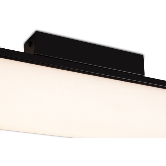 Freya Even FR5625CL-L20B Настенно-потолочный светодиодный светильник, плафон белый текстиль, основание черный металл, 500x120x80мм, CCT перекл. цвет. температуры на драйвере, LED 20Вт 2700;3000;4000К 1050Лм CRI80 180° IP20 220В