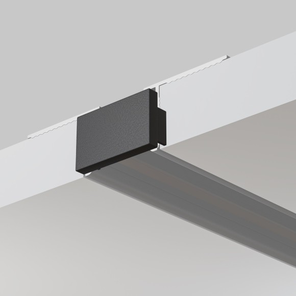 Комплект из 2 боковых заглушек для встраиваемого в ГКЛ шинопровода Maytoni Basity TRA172EC-12B