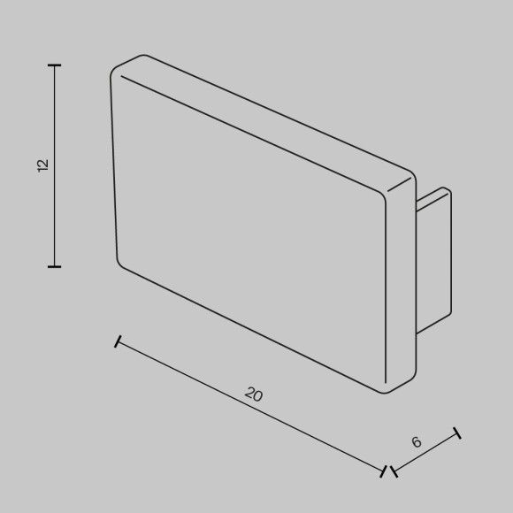 Комплект из 2 боковых заглушек для встраиваемого в ГКЛ шинопровода Maytoni Basity TRA172EC-12B