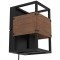 43806 Бра EVESHAM, 1Х40W, E27, L140, H240, A170, сталь, дерево, черны, коричневый