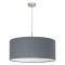 31577 PASTERI Подвесной потолочный светильник с одним цоколем E27, 60Вт, серый тканевый абажур, никелевый металл