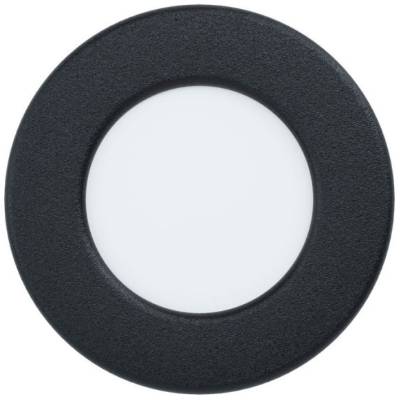 99211 Светодиодный встраиваемый светильник FUEVA 5, 2,7W (LED), ?86, ET26, IP44, 300lm, 3000K, сталь, чер