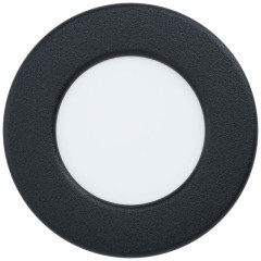 99156 Светодиодный встраиваемый светильник FUEVA 5, 2,7W (LED), ?86, ET26, 330lm, 4000K, сталь, черный