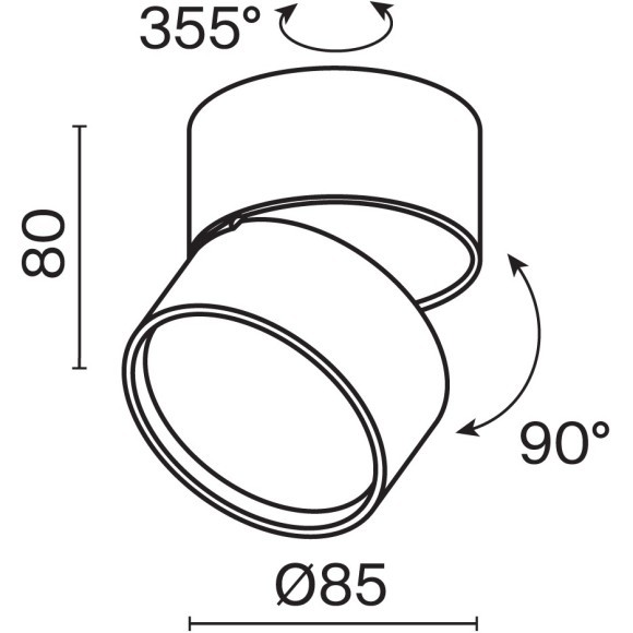 Потолочный светильник Technical C024CL-L12W4K