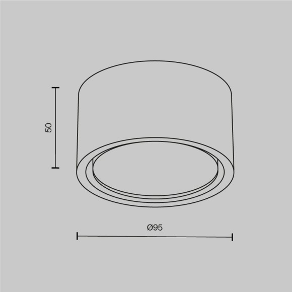 Потолочный светильник Conik gyps GX53 х 12Вт C001CL-GX53-W