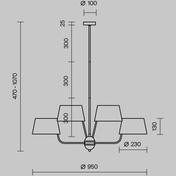 Подвесной светильник Maytoni Modesto MOD360PL-08BS Подвесной светильник Maytoni Modesto MOD360PL-08BS