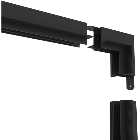 Соединитель угловой с потолка на стену для шинопровода в ГКЛ 12.5мм Smart 220V Denkirs TR2118-BK