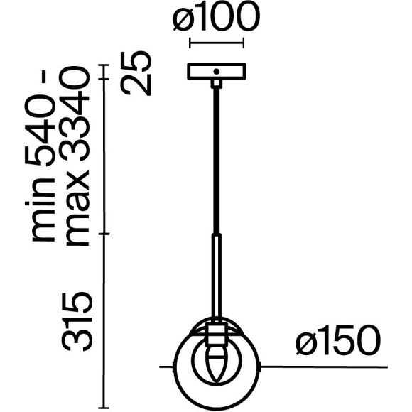 Подвесной светильник Maytoni MOD521PL-01G1