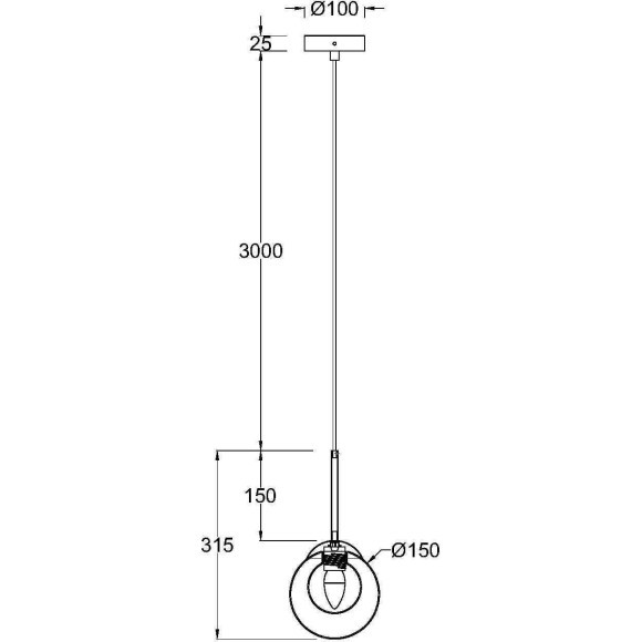 Подвесной светильник Maytoni MOD521PL-01G1