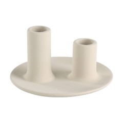 422303 Подсвечник  VALAKISH, H63 глина, бежевый