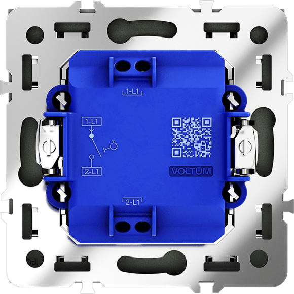 VLS010607 Выключатель с самовозвратом встраиваемый одноклавишный на 10 ампер (2200 Ватт) графитового цвета VOLTUM S70 (графит)