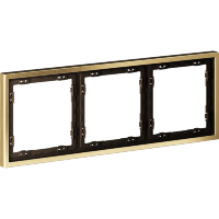 VLSM120309 Металлическая рамка для розеток и выключателей латунного цвета VOLTUM серии S70 Metal на 3 поста (латунь)