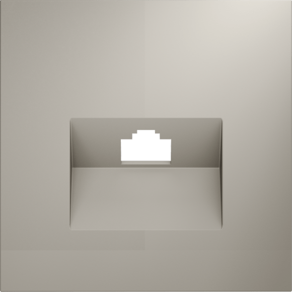 VLS001303 Накладка для розетки RJ45 категории 6Е (для проводов CAT5-CAT6 до 10 Гбит/сек) кашемирового цвета VOLTUM S70 (кашемир)