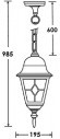 Уличный светильник подвесной QUADRO M lead GLASS 79905MlgG Bl