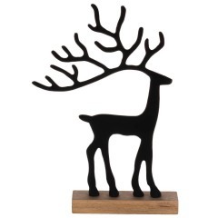427121 BALIGUIAN Статуэтка Олень L255 B60 H370 алюминий дерево черный натуральный