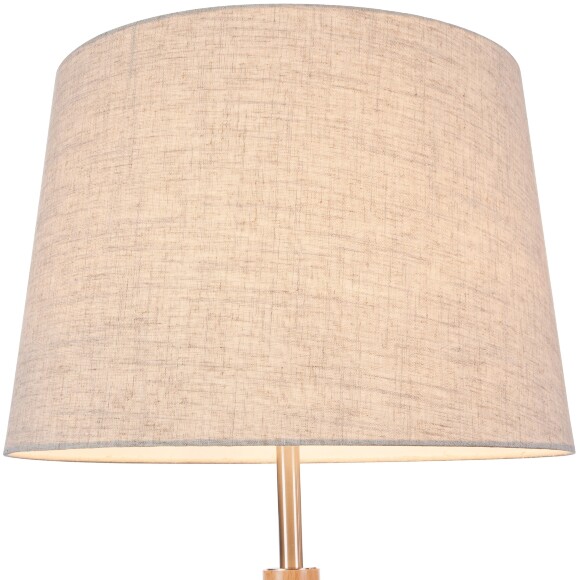 Торшер Maytoni Calvin Z177-FL-01-BR E27 60Вт бежевый, напольный светильник на треноге, основание дерево и металл, тканевый абажур, высота 1572 мм, лофт, современный интерьер Торшер Maytoni Calvin Z177-FL-01-BR E27 60Вт бежевый, напольный светильник на треноге, основание дерево и металл, тканевый абажур, высота 1572 мм, лофт, современный интерьер