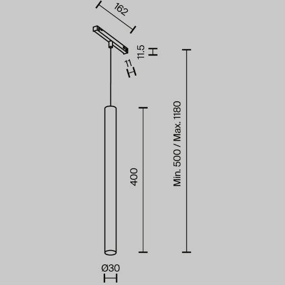 Трековый светильник Technical TR245-4-7WTW-DD2-B