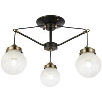 SLE110302-03 Светильник потолочный Черный, Бронза/Прозрачный, Белый E27 3*60W STRICCE
