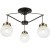 SLE110302-03 Светильник потолочный Черный, Бронза/Прозрачный, Белый E27 3*60W STRICCE
