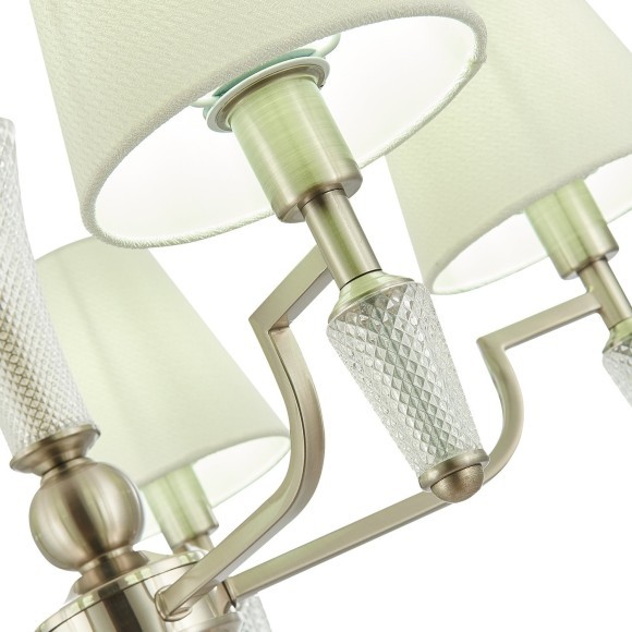 SLE105503-05 Светильник подвесной Никель/Белый E14 5*40W REIMO SLE105503-05 Светильник подвесной Никель/Белый E14 5*40W REIMO