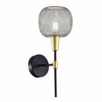 SLE1137-401-01 Светильник настенный Черный, Золотистый/Золотистый E14 1*60W ELITIS