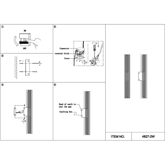 Favourite Asador 4827-2W Черный светодиодный уличный фасадный настенный светильник-цилиндр с плафонов вверх и вниз, высотой 61см, LED 18Вт 3000K 480лм CRI90 IP65 220В, размеры D120xW85xH610мм