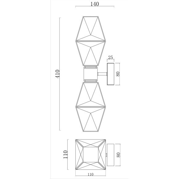 Бра Maytoni MOD325WL-02G Coctail time под лампы 2xG9 28W