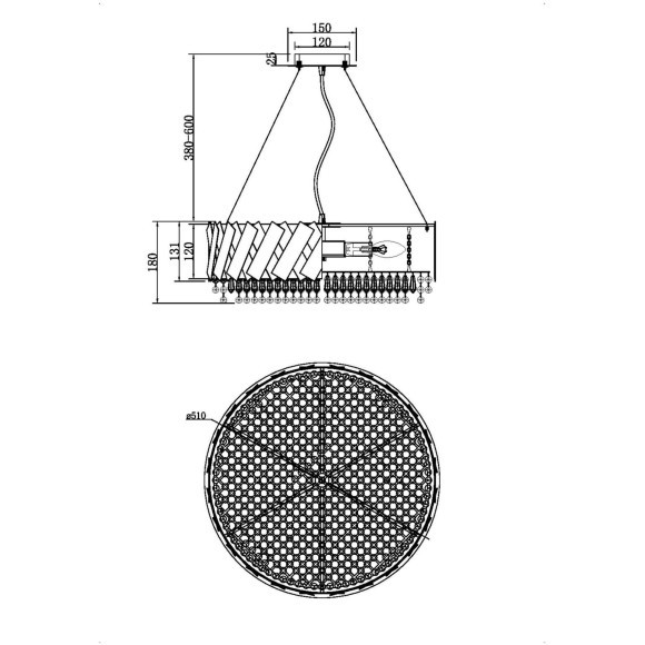 Подвесная люстра Artistico MOD017PL-05BS