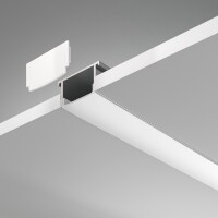 Maytoni ALM011S-2M 636020 Алюминиевый 2м профиль безрамочный, без фланца (кромки), для создания световых полос без видимых алюминиевых частей, монтаж в ГКЛ потолки, размер 2000x61x14мм, для лент шириной до 20мм, ширина световой линии 22мм