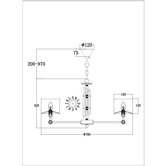 Люстра подвесная Maytoni MOD088PL-08BS Alloro под лампы 8xE14 40W
