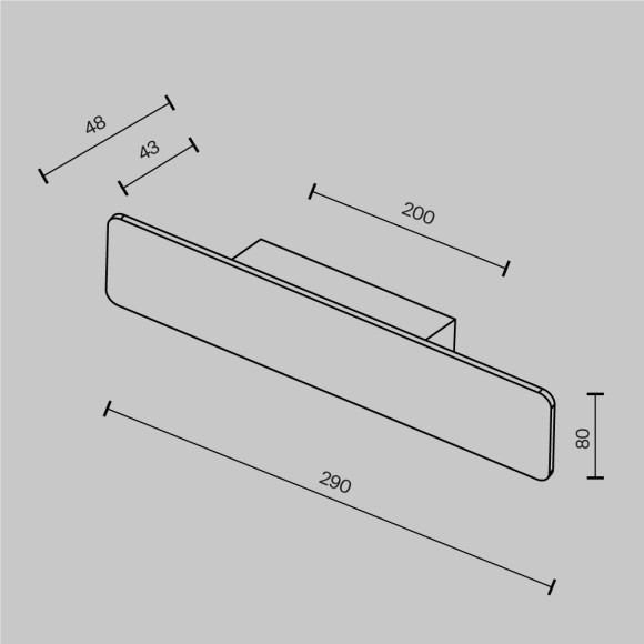 C80WL-10W3K-B Настенный светильник (бра) мягкого дополнительного освещения, 10Вт 3000К 450Лм CRI90 120° IP20 Mayotni Stela C80WL-10W3K-B Настенный светильник (бра) мягкого дополнительного освещения, 10Вт 3000К 450Лм CRI90 120° IP20 Mayotni Stela