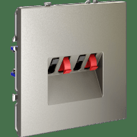 VLS060304 Розетка акустическая 4-местная для подключения динамиков и других звуковоспроизводящих устройств (для проводов сечением 0,5 — 4 ММ²) шелкового цвета VOLTUM S70 (шелк)