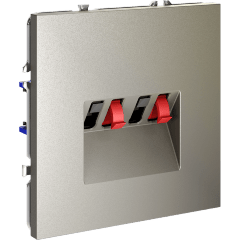 VLS060304 Розетка акустическая 4-местная для подключения динамиков и других звуковоспроизводящих устройств (для проводов сечением 0,5 — 4 ММ²) шелкового цвета VOLTUM S70 (шелк) VLS060304 Розетка акустическая 4-местная для подключения динамиков и других звуковоспроизводящих устройств (для проводов сечением 0,5 — 4 ММ²) шелкового цвета VOLTUM S70 (шелк)