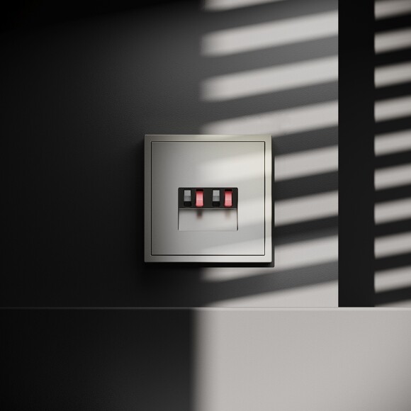 VLS060304 Розетка акустическая 4-местная для подключения динамиков и других звуковоспроизводящих устройств (для проводов сечением 0,5 — 4 ММ²) шелкового цвета VOLTUM S70 (шелк)