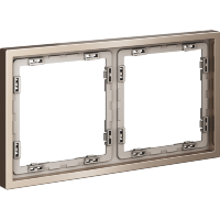 VLSM120210 Металлическая рамка для розеток и выключателей платинового цвета VOLTUM серии S70 Metal на 2 поста (платина)