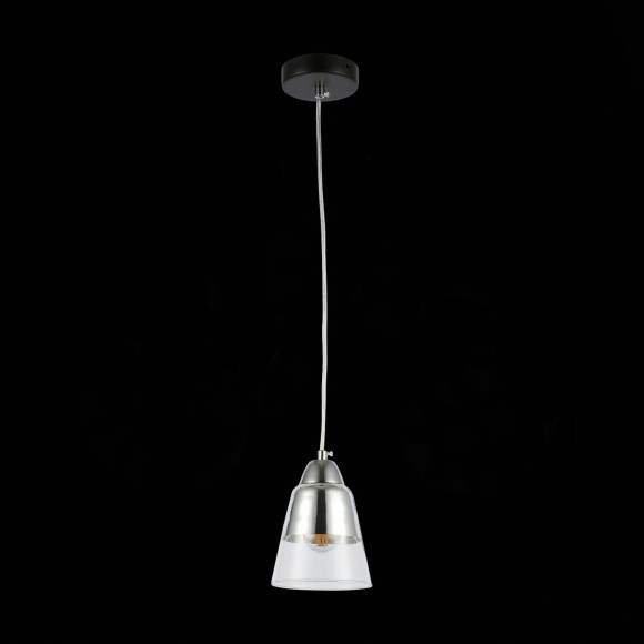 SLE102903-01 Подвес Черный, Хром/Прозрачный E27 1*40W LIRINO