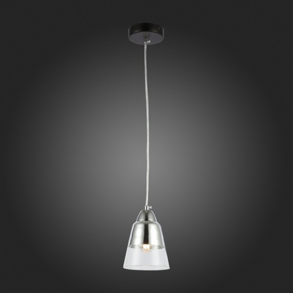 SLE102903-01 Подвес Черный, Хром/Прозрачный E27 1*40W LIRINO