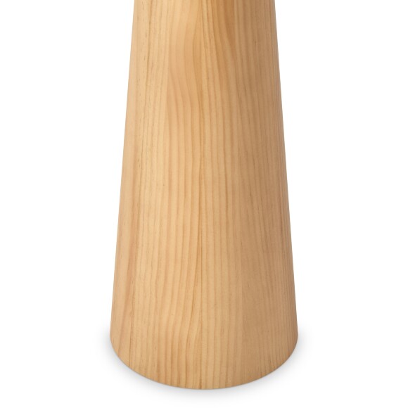 Freya Swan FR5626FL-01T Современный напольный торшер высотой 155 см, основание металл под текстуру пиленного дерева, белый текстильный абажур диаметром 40см, сменная лампа E27 макс. 40Вт IP20 220В