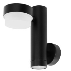 Уличный настенный светильник под лампы GU10+GX53 с защитой IP54 Arte Lamp BUDAPEST A2362AL-2BK