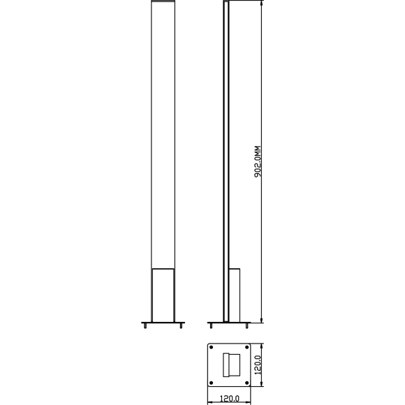 4828-1F Favourite Minimus Уличный столб LEDx25W, 750LM, 3000K, IP65