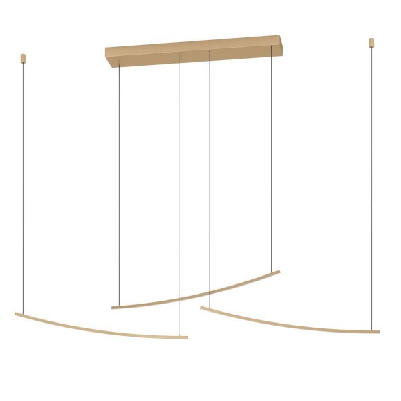 902167 VILLEGGI Светодиодный подвесной светильник с регулировкой цветовой температуры, диммируемый по TRIAC, 22Вт, 3600Лм, 2700K-6500K, алюминий, сталь, матовый латунь, белый