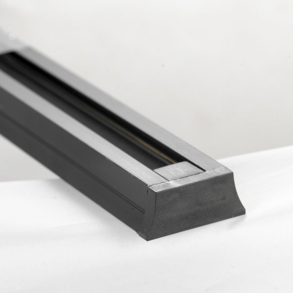 1м черный однофазный двужильный накладной шинопровод Lussole 10340 1м Шинопровод черный