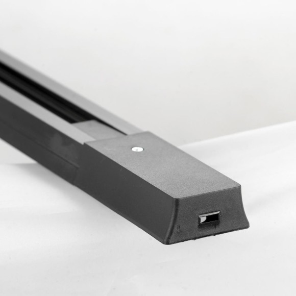 1м черный однофазный двужильный накладной шинопровод Lussole 10340 1м Шинопровод черный