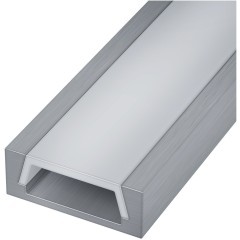 ST017.129.01 Накладной алюминиевый анодированный профиль с рассеивателем (к-т: 2 загл. + 4 монтажные скобы) ST017.129.01 Накладной алюминиевый анодированный профиль с рассеивателем (к-т: 2 загл. + 4 монтажные скобы)