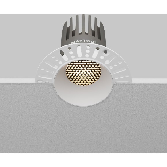 Встраиваемый в ГКЛ безрамочный светодиодный белый светильник 15Вт 1660лм 3000К 50° Maytoni Dip Hight DL121-15W-3K-TRS-W Встраиваемый в ГКЛ безрамочный светодиодный белый светильник 15Вт 1660лм 3000К 50° Maytoni Dip Hight DL121-15W-3K-TRS-W