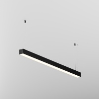 Maytoni LL312027 Подвесной линейный современный профильный светодиодный светильник 100 см, черный алюминий, белый матовый рассеиватель, LED 20Вт 3000K 1200Лм CIR90 120° IP33 220V, блок питания 220-24V в комплекте