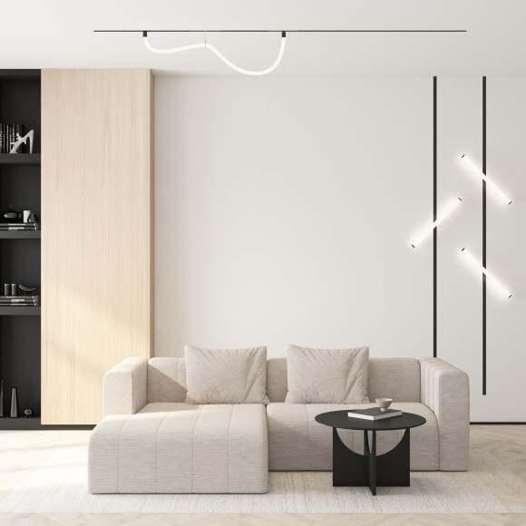 DK8060-BK Трековый магнитный светодиодный SMART (TUYA, Алиса, Wi-Fi, пам. настроек) светильник Denkirs SMART 220V CRI90+ 3000-6000К 1600Лм 360° 18Вт